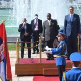 Museveni se sastao sa Vučićem, svečani doček ispred Palate Srbija 9