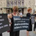 Žene u crnom na Trgu Republike povodom 31. godišnjice genocida u Srebrenici 2