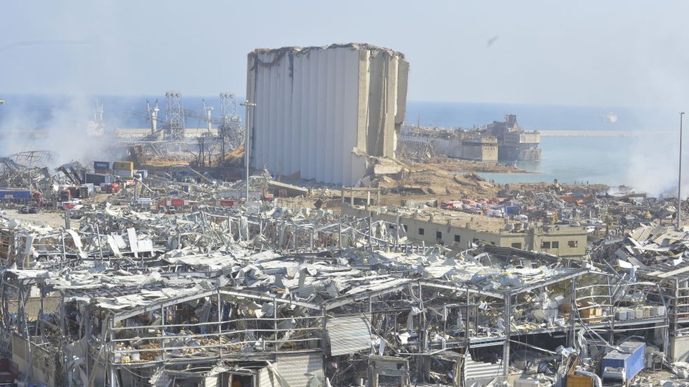 A view of the damage at the Port of Beirut