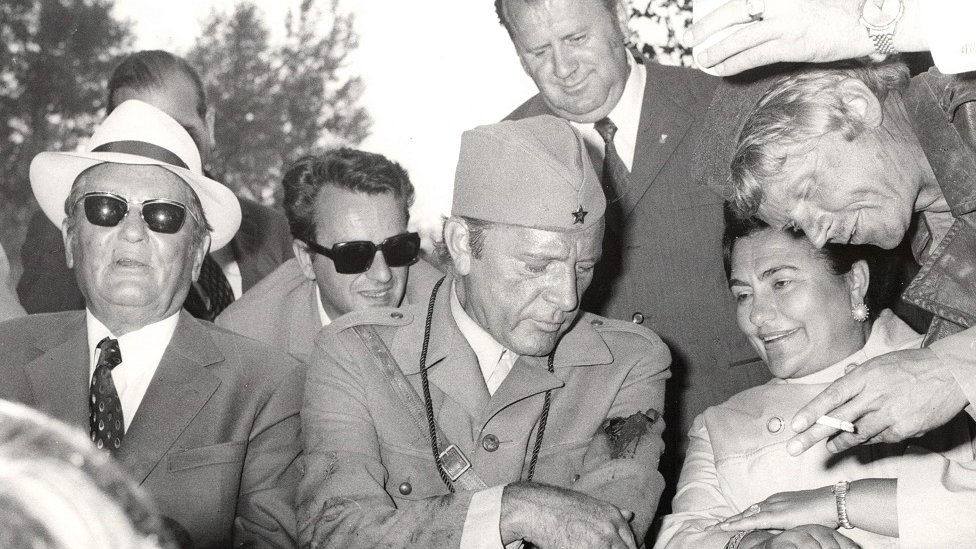 Ričard Barton kao Tito i Tito kao holivudski glumac, sa snimanja Sutjeske 1971.