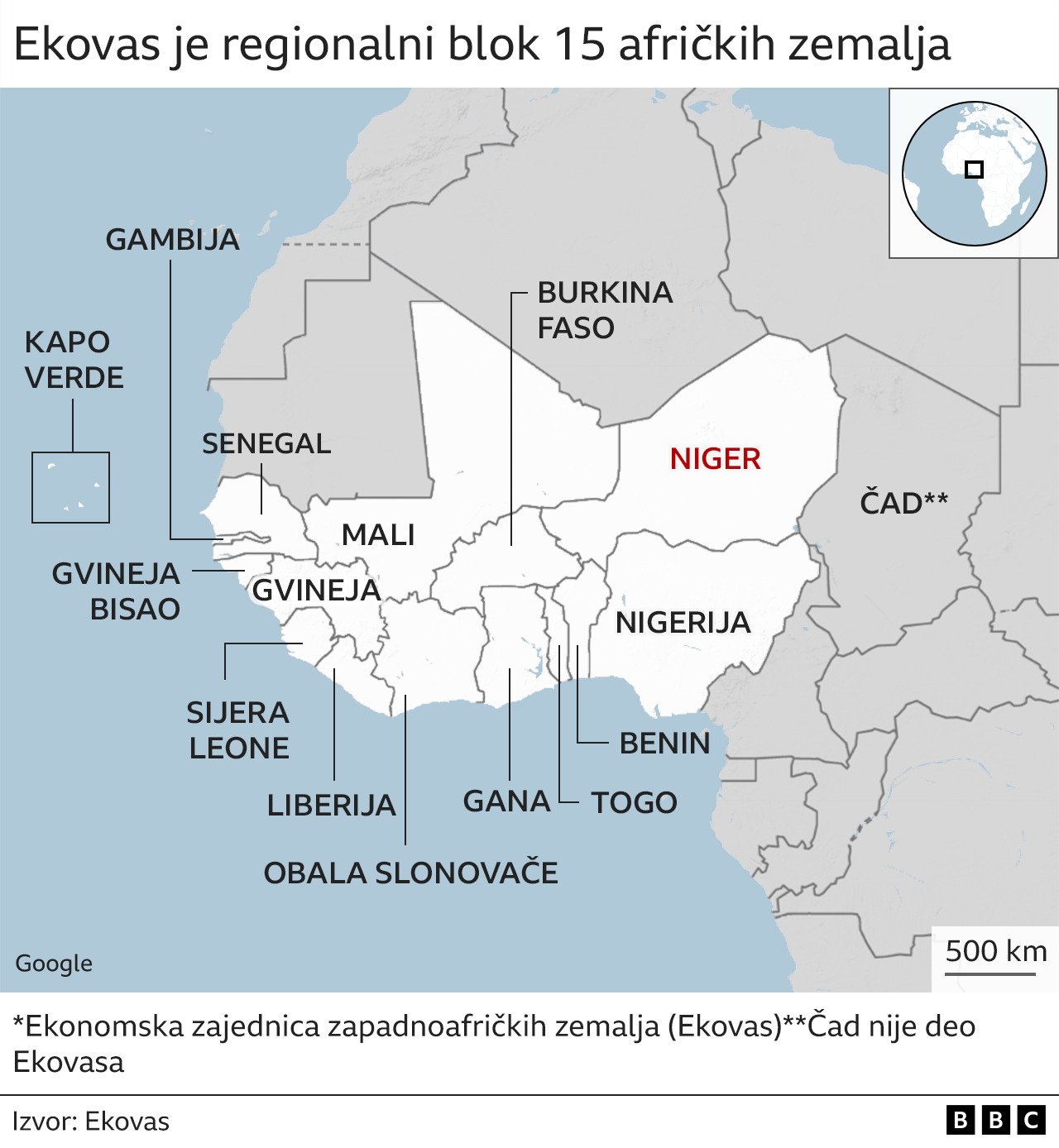 afrika, Niger, mapa Afrike