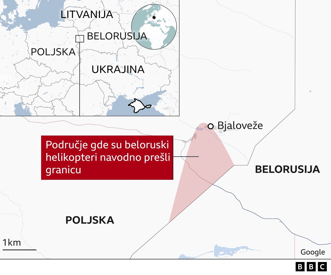 Poland Belarus map