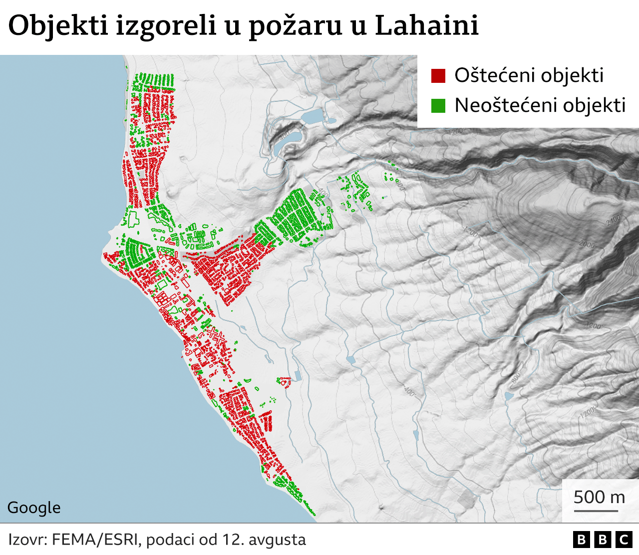 Požari i Havaji: Više od 100 mrtvih, drevni grad potpuno spaljen, više od 1.000 nestalih - „sve je pretvoreno u prah i pepeo" 4 mapa Havaja