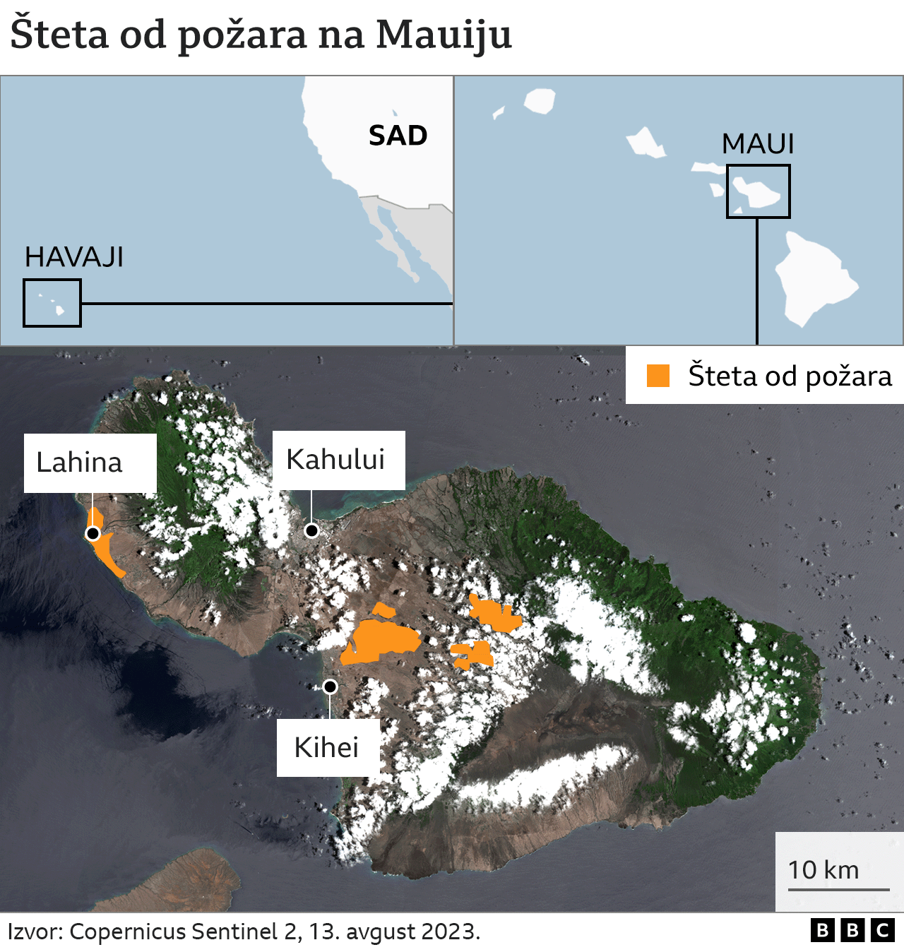 mapa Havaja