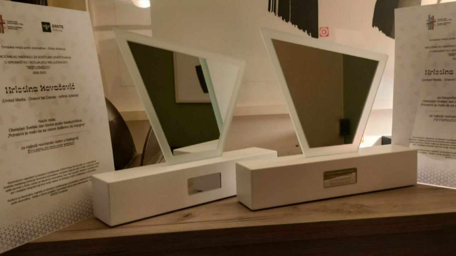 Dve nagrade za dostojno izveštavanje o siromaštvu i socijalnoj isključenosti novinarki Hristini Kovačević za tekst u Danasu 1