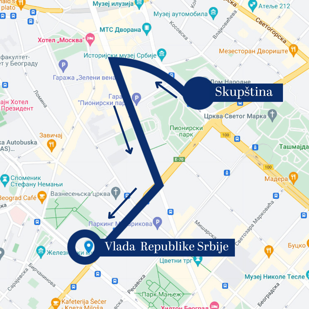 (MAPA) U subotu novi protest protiv nasilja, planirana šetnja do Vlade Srbije 2