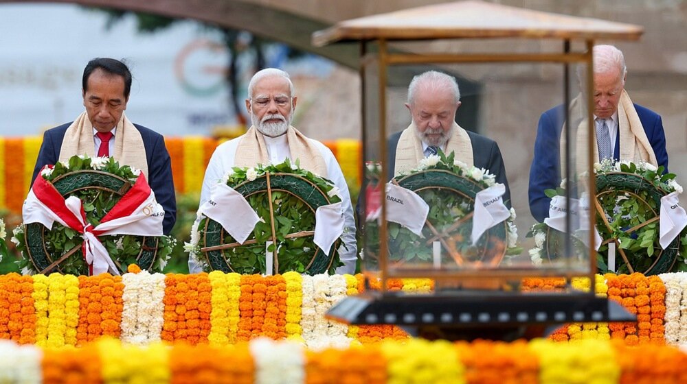 Vođe G20 odale počast Gandiju poslednjeg dana samita u Indiji 1