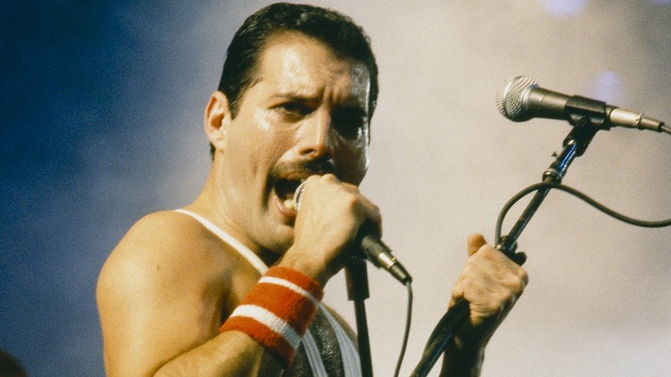 Freddie Mercury, pictured performing with Queen at Brazil's Rock in Rio festival in 1985