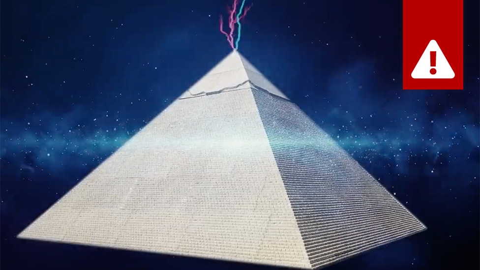 Pamja e një piramide nga një video e krijuar nga AI