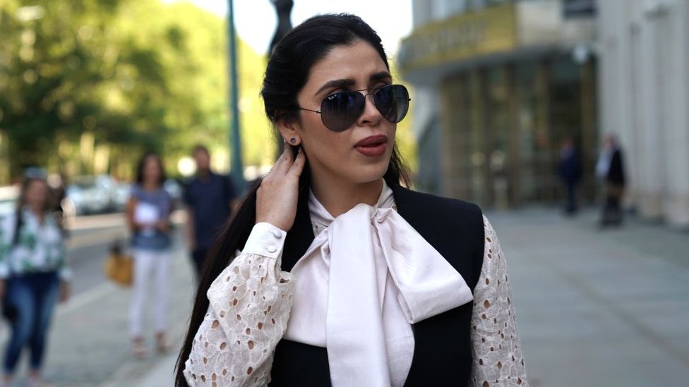 Emma Coronel Aispuro, wife of accused Mexican drug lord Joaquin "El Chapo" Guzman, leaves after a pre-trial hearing at Brooklyn Federal Courthouse in the Brooklyn borough of New York, on August 14, 2018.