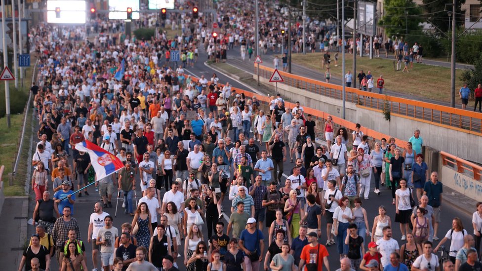 protest, opozicija, Srbija protiv nasilja