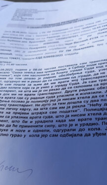 (FOTO) Policija je „sklonila”, iako je uredno prijavila protest: Radica Dimitrijević već treći dan štrajkuje glađu ispred suda u Požarevcu 5