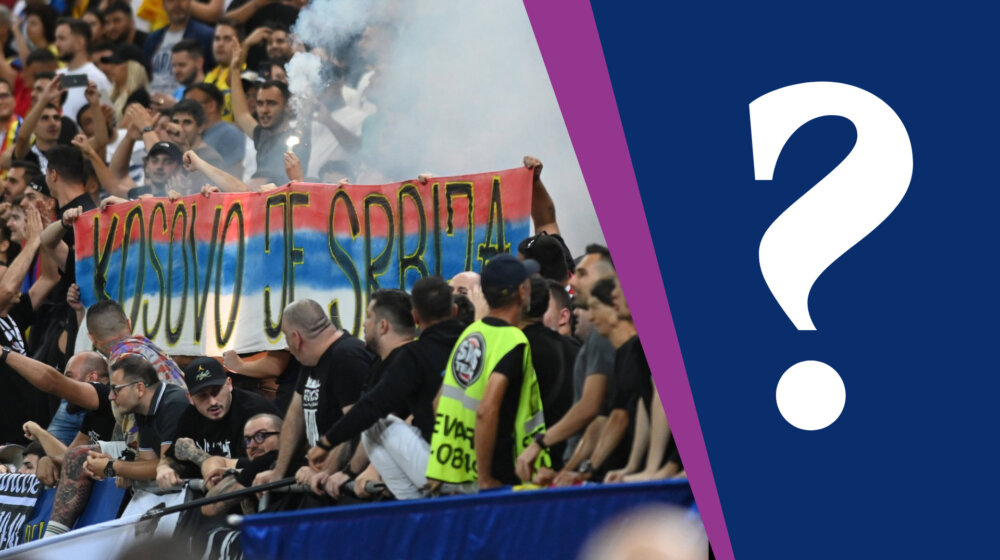 "Takve elemente ne treba olako odbaciti": Sagovornici Danasa o transparentu "Kosovo je Srbija" na meču u Bukureštu 1