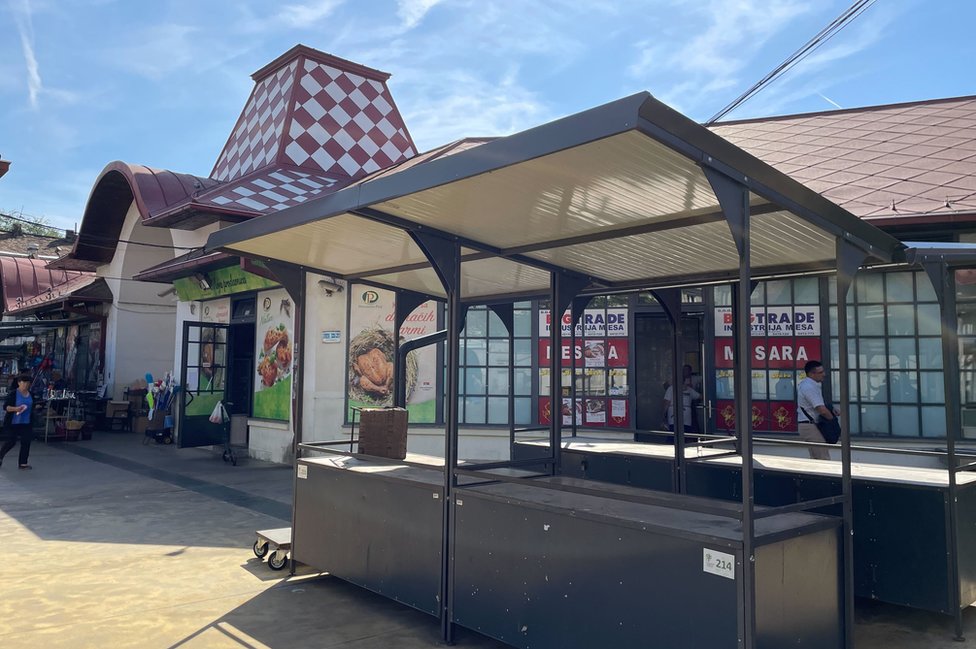 Tezga na pijaci Zeleni venac