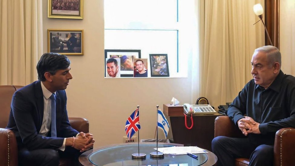 Britanski premijer Riši Sunak i predsednik izraelske vlade Benjamin Netanjahu