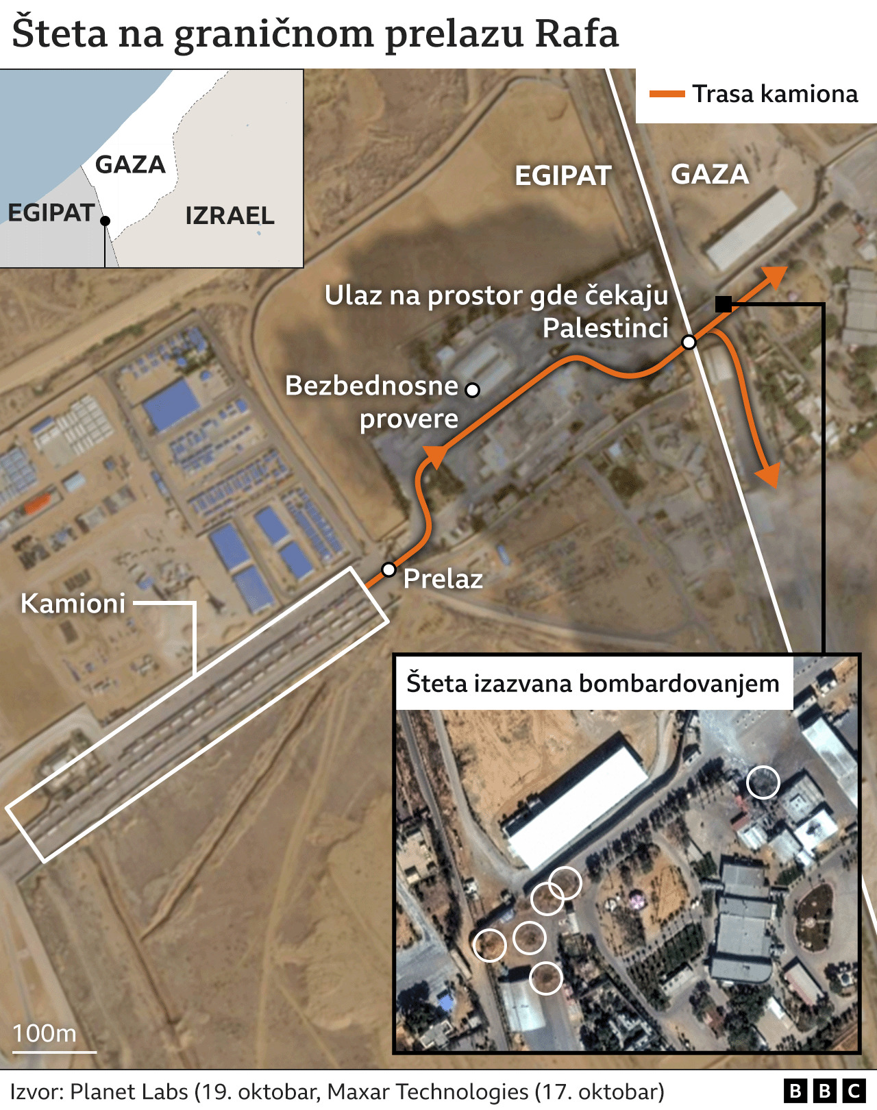 Izrael i Palestinci: Izrael pojačava bombardovanje, bolnica u Gazi preplavljena telima mrtvih i povređenih 9 grafika prelaz rafa