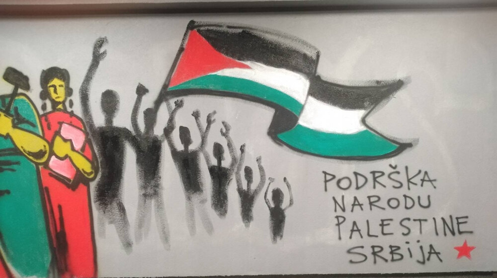 Komunističko udruženje SKOJ najavljuje skup podrške Palestini pored murala sa likom Jasera Arafata 1