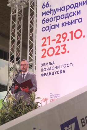 IMG_0041 Matijas Enar na otvaranju 66. Sajma knjiga: Ovde smo da bi proslavljali reč, knjigu, misao, a iz daleka dopiru odjeci bombi 2