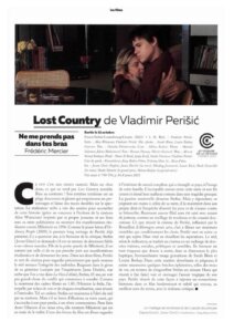 "Lost Country" Vladimira Perišića drugi najbolji film u francuskim bioskopima u protekloj nedelji: Ocene kritičara najuglednijih časopisa i sajtova, Figaro, Mond, Positif... 5