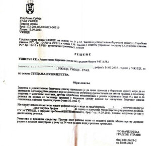 Beba, koja je preminula pre osamnaest godina, upisana u birački spisak Užica 2