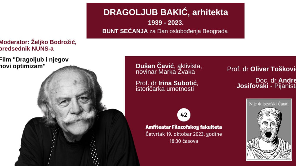 Tribina: Bunt sećanja na Dragoljuba Bakića 1