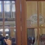 Performans SSP u Skupštini: Pokušali da unesu lutku sa likom Dragana Đilasa (VIDEO) 5