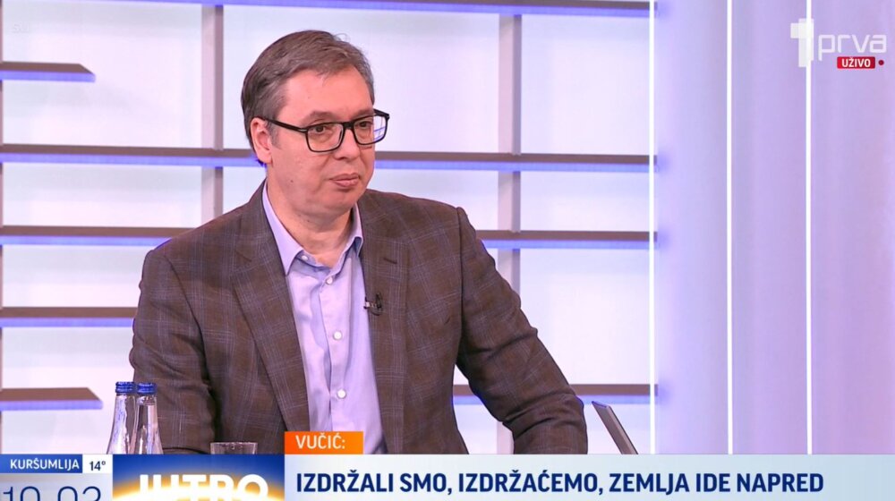 Aleksandar Vučić večeras u 18 sati na televiziji Prva 1