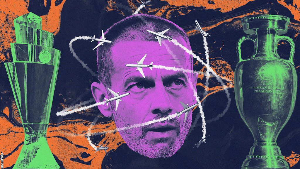 Sport i klimatske promene: Šta još evropski fudbal može da učini za planetu 1 A graphic of Uefa president Aleksander Ceferin