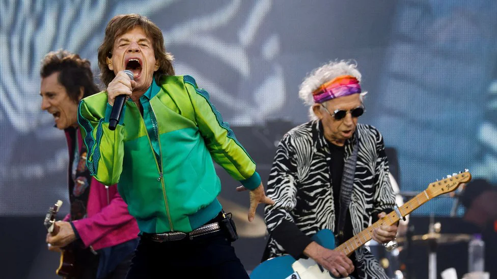 The Rolling Stones performing on their 2022 Europe Tour