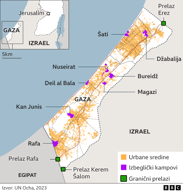 Izrael i Palestinci: Arapske zemlje zahtevaju hitan prekid vatre u Gazi, Amerika upozorava da bi to omogućilo Hamasu da se pregrupiše 8 mapa Pojasa Gaze