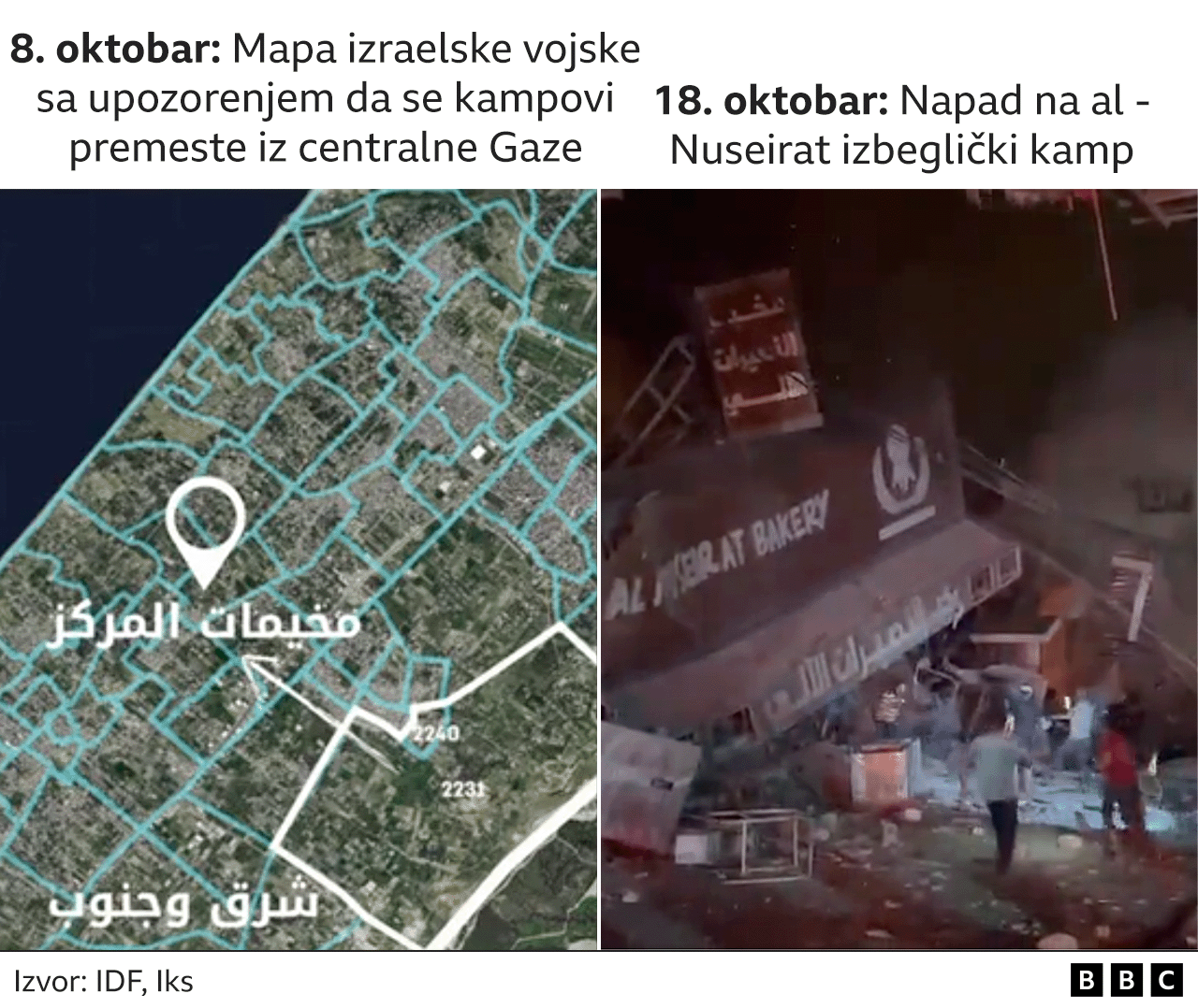 napad na izbegličke kampove u Pojasu Gaze