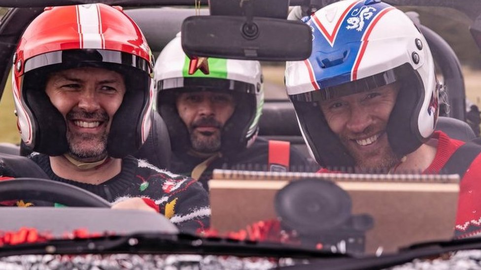 Paddy McGuinness, Chris Harris and Freddie Flintoff