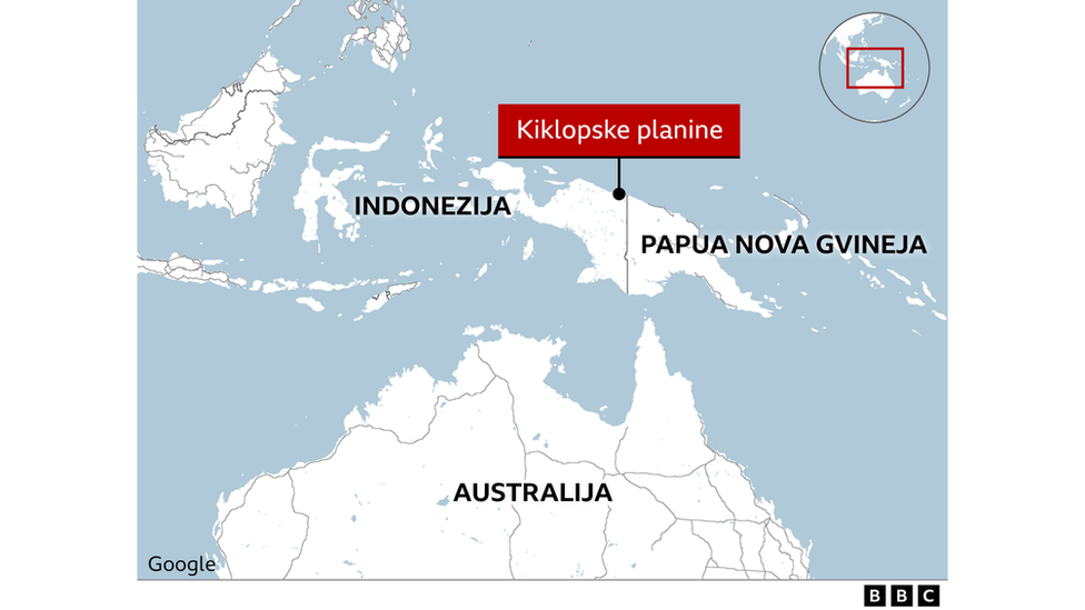 Mapa Kiklopskih planina