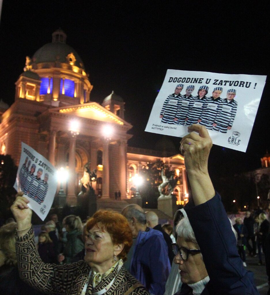 Kako je izgledao 27. protest „Srbija protiv nasilja“ u slikama (FOTO) 9