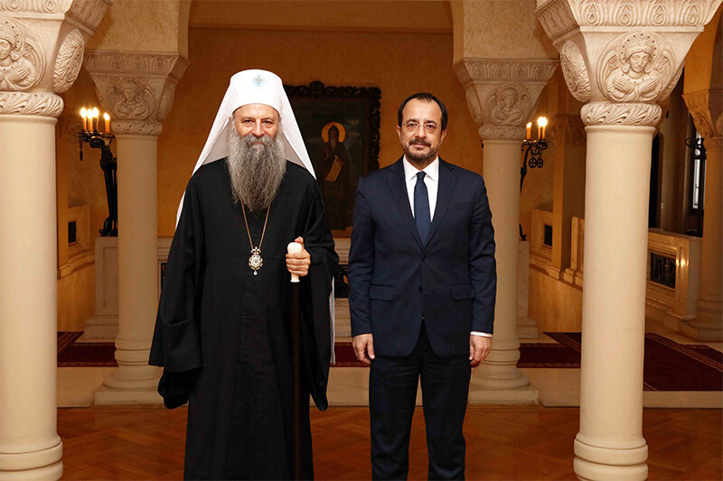 SPC: Patrijarh Porfirije se sastao s predsednikom Кipra Nikosom Hristodulidisom 1