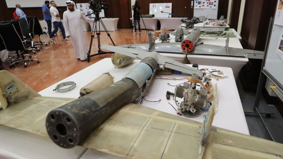 Drone used in an attack on display in Abu Dhabi (file photo)