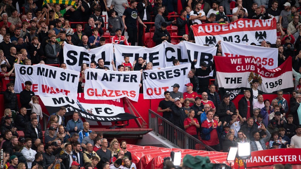Fan protests at Old Trafford