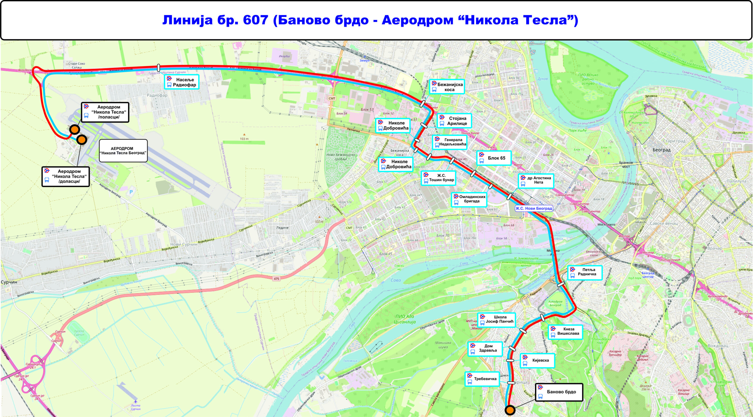 Linija 607 Linija 607 nova veza Aerodroma i Banovog brda: Kojom trasom će se kretati? 2
