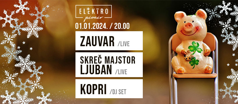 Praznični program Elektropionira od 29. decembra do 1. januara: Dva koncerta Velikog prezira, novogodišnji Gistropop i prvojanuarski triptih 3
