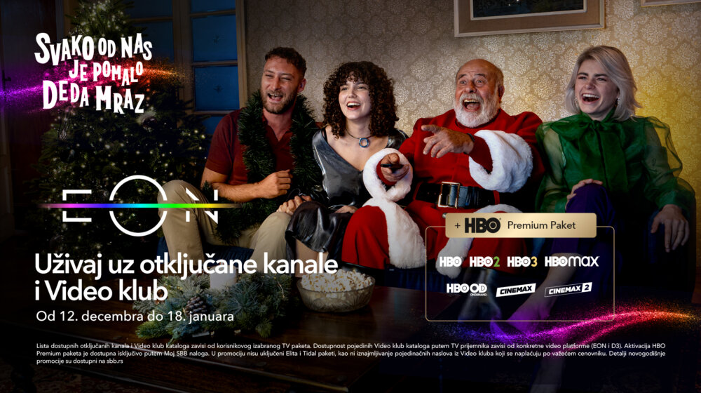 Svako od nas je pomalo Deda Mraz! SBB otključava dodatne kanale i Video klub 1
