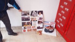 foto, srdjan nonic performana spovodom spomen sobe slobodana milosevica 4, foto z. miladinovic "U spomen sobi Slobodana Miloševića trebalo bi da se nađu i sećanja na ratove, hiperinflaciju, politička ubistva": Protestni performans ispred niške SPS 4