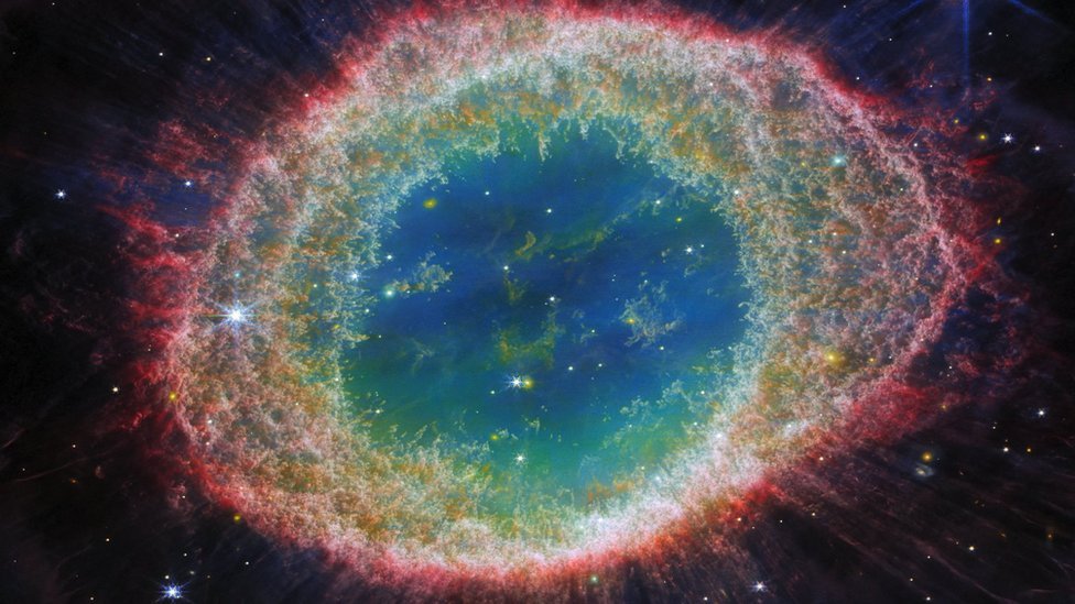 The Ring Nebula captured on a James Webb Space Telescope (JWST)