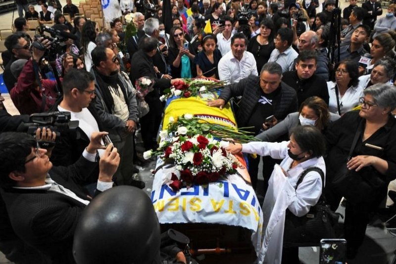 The funeral of Fernando Villavicencio