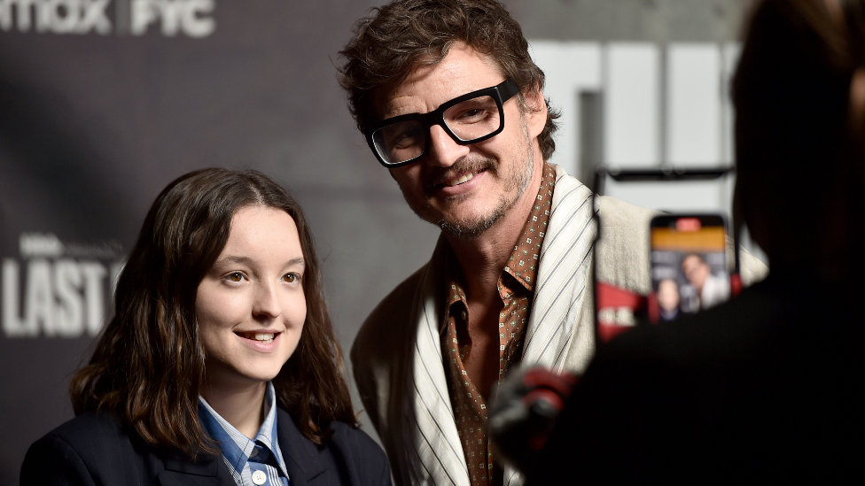 Bella Ramsey and Pedro Pascal attend the Los Angeles FYC Event for the HBO Original Series' "The Last of Us" at Directors Guild of America on April 28, 2023 in Los Angeles, California