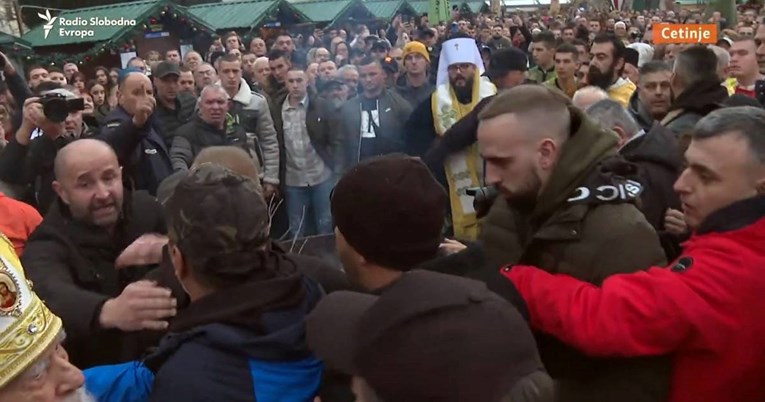 Potukli se pravoslavci na Cetinju, policija sprečila veći sukob (VIDEO) 1
