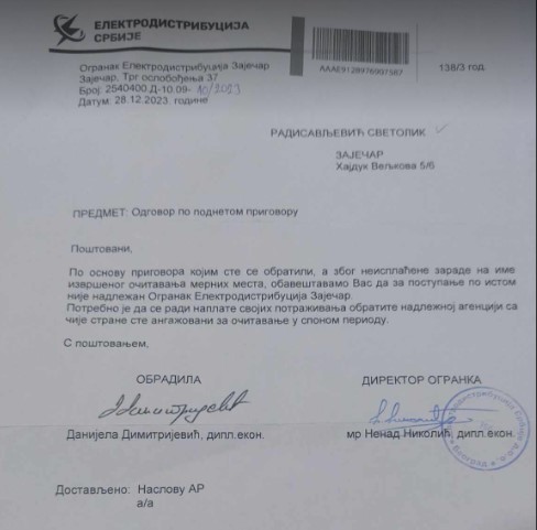 Promenjena firma koja očitava struju, nova kasni sa smanjenim platama, a knjižice ne overava: Čitači struje za Danas o problemima s novim poslodavcem 8