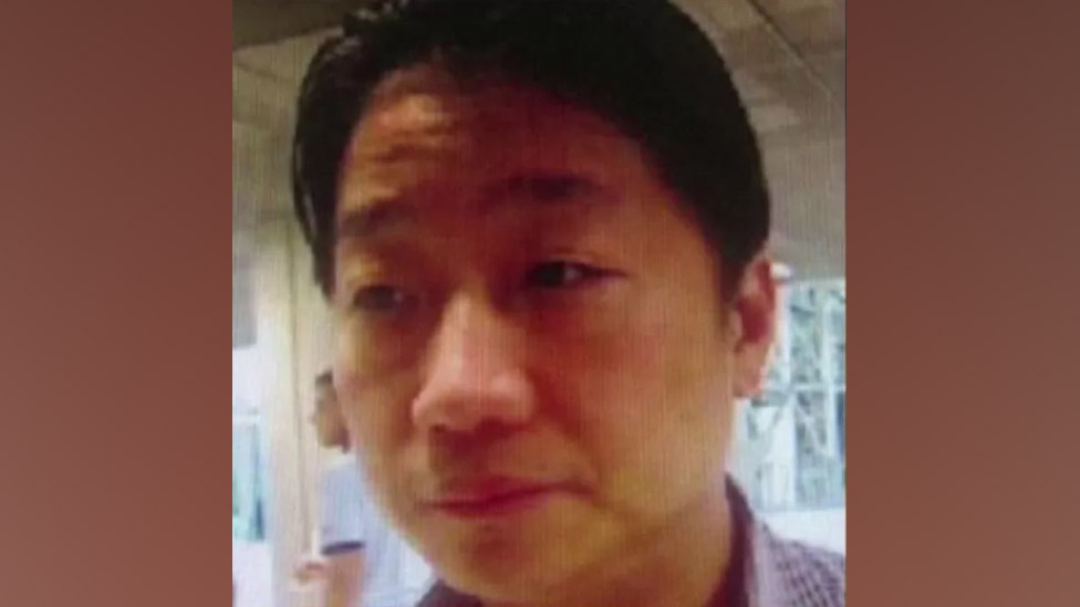 A screen grab showing a man identified as Tse Chi Lop
