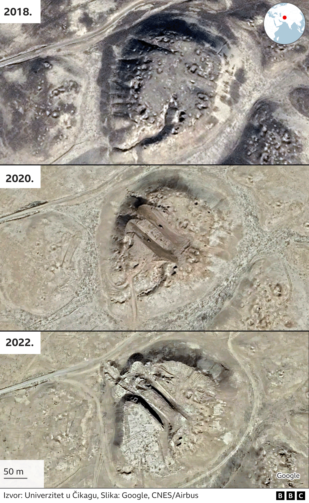 talibani, arheološka nalazišta u avganistanu, satelitski snimci