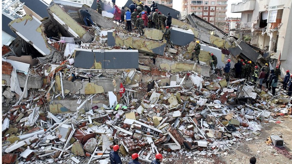 Collapsed building