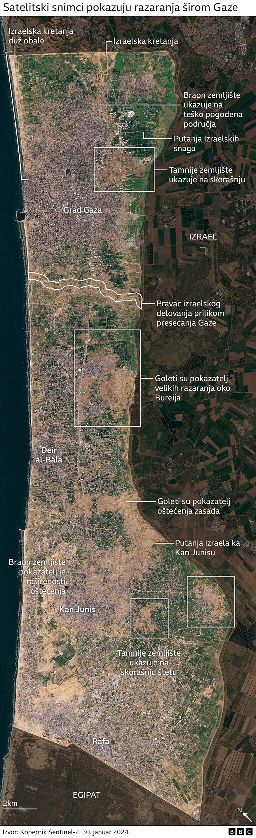 Izrael i Palestinci: Najmanje polovina zgrada u Gazi oštećena ili uništena, pokazuje nova analiza 5 grafika